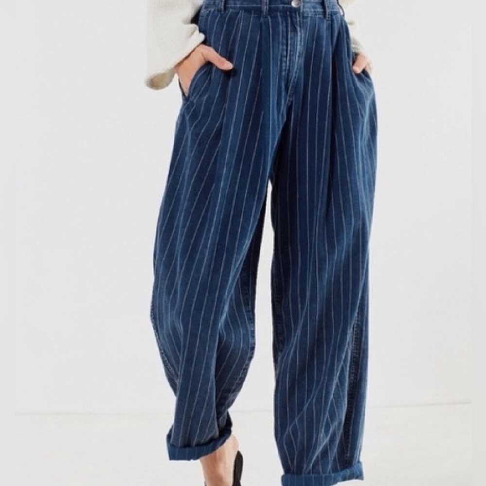 Baggy striped trousers